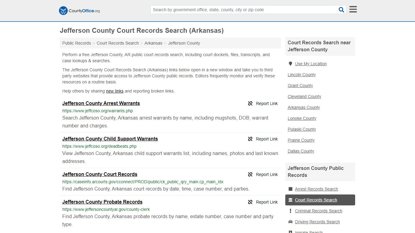 Court Records Search - Jefferson County, AR (Adoptions ...