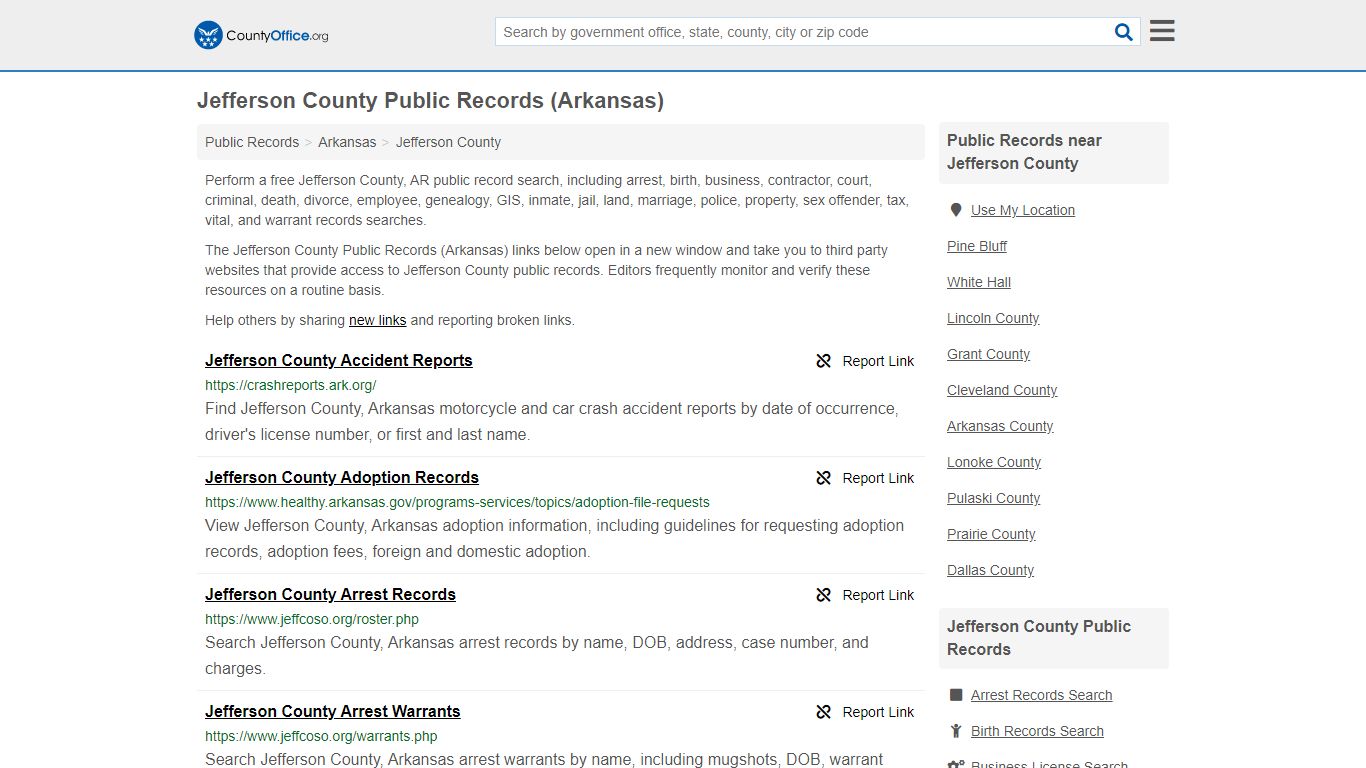 Public Records - Jefferson County, AR (Business, Criminal ...